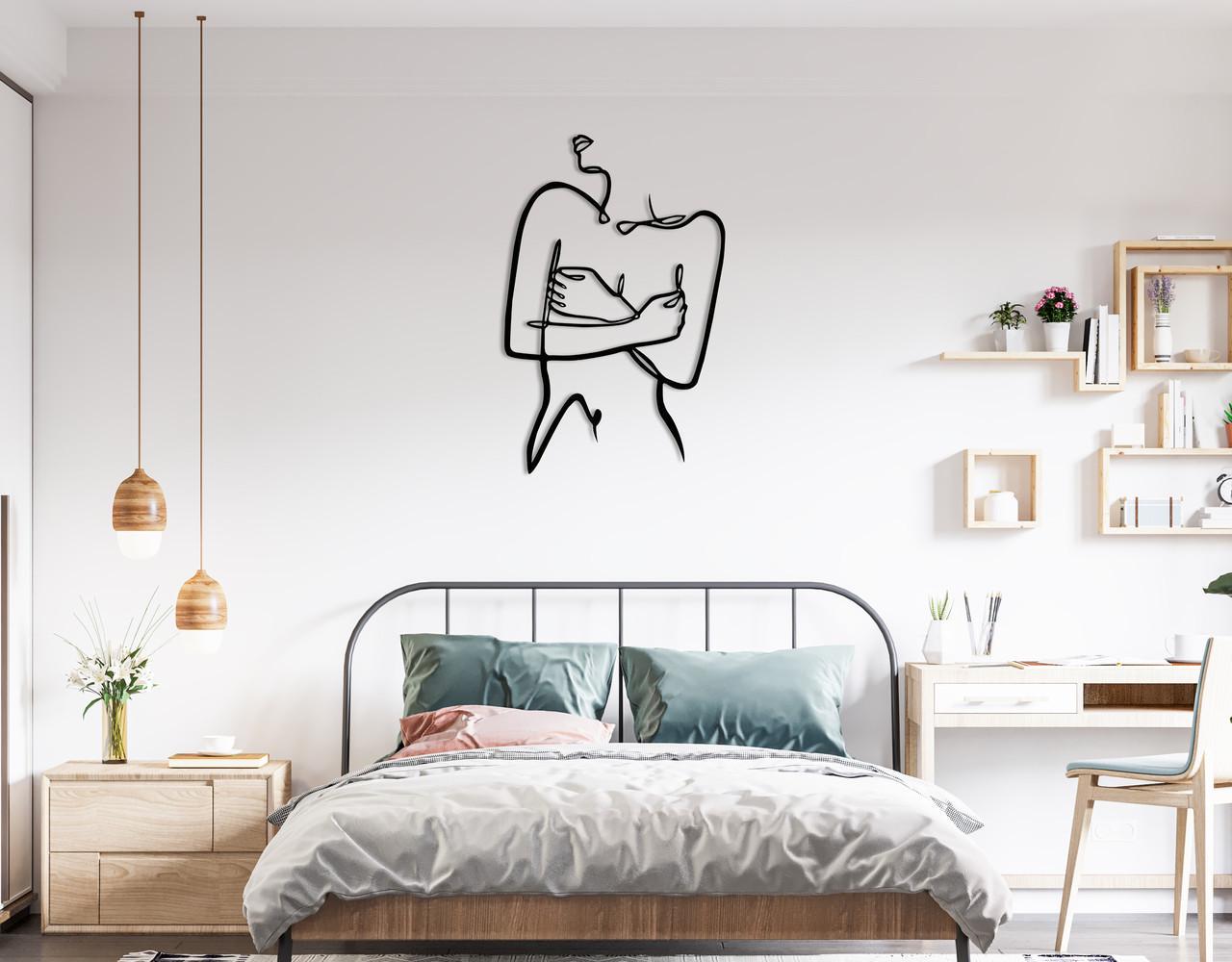 Декоративное панно на стену Upwood Decor Tenderness of A Girl 77х50 см Black (1537869355)