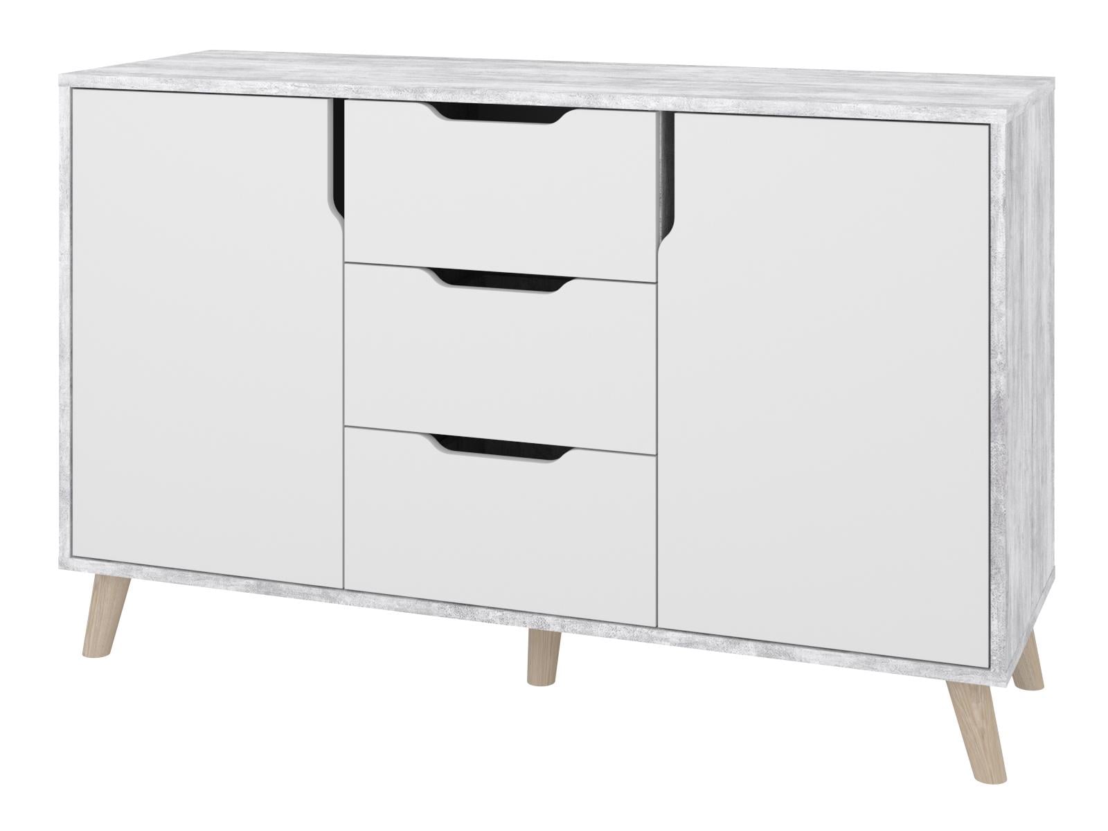 Комод с ящиками PEHOTIN Ретро К-3+2 ДСП 120х40х75,5 см Бетон/Белый (PN-100499)