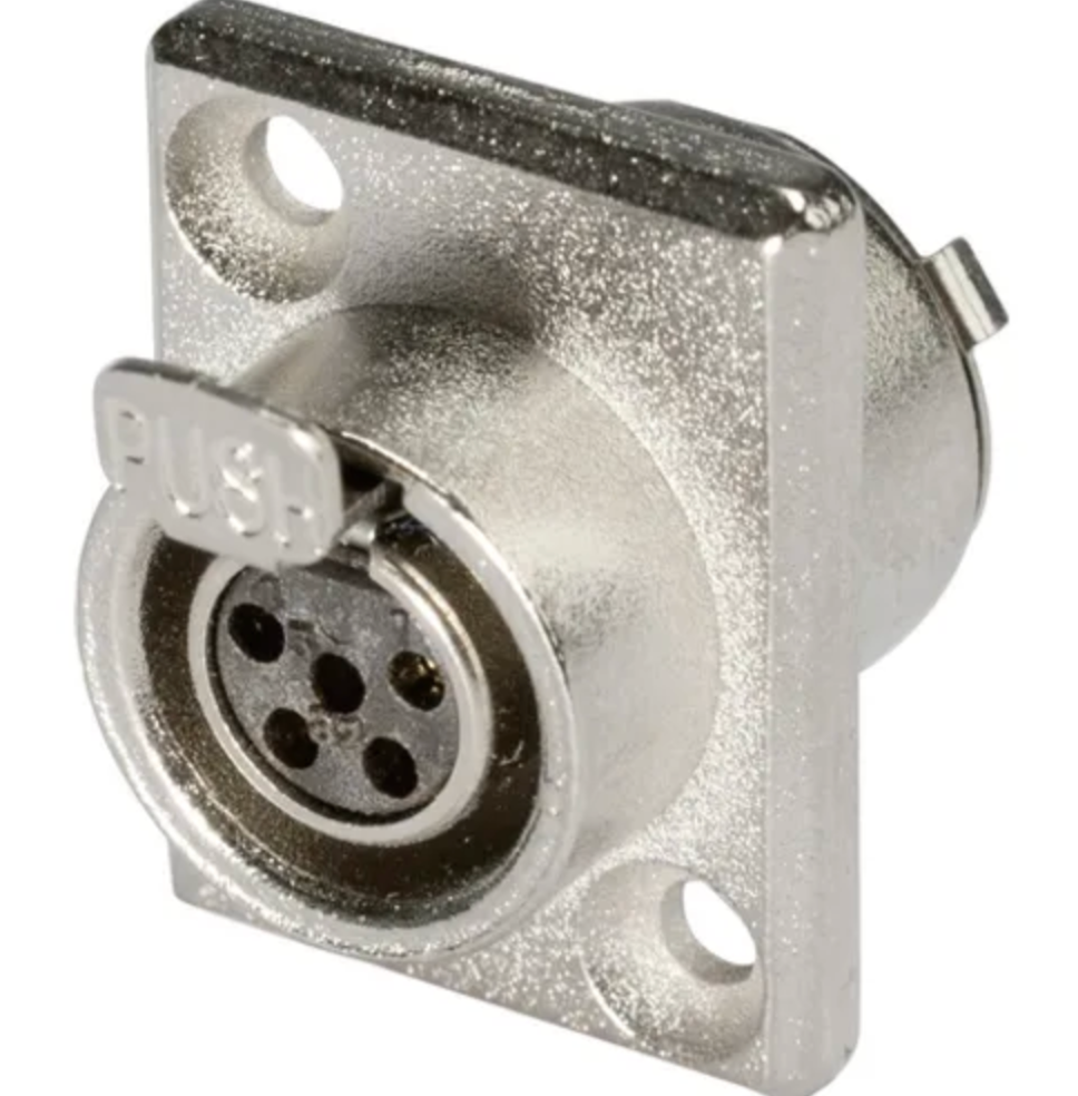 Панельний роз'єм Moco Mini XLR SA107-5P 5 контактів із двоотверстним фланцем для аудіосистем 1 шт. (000049390_2) - фото 8