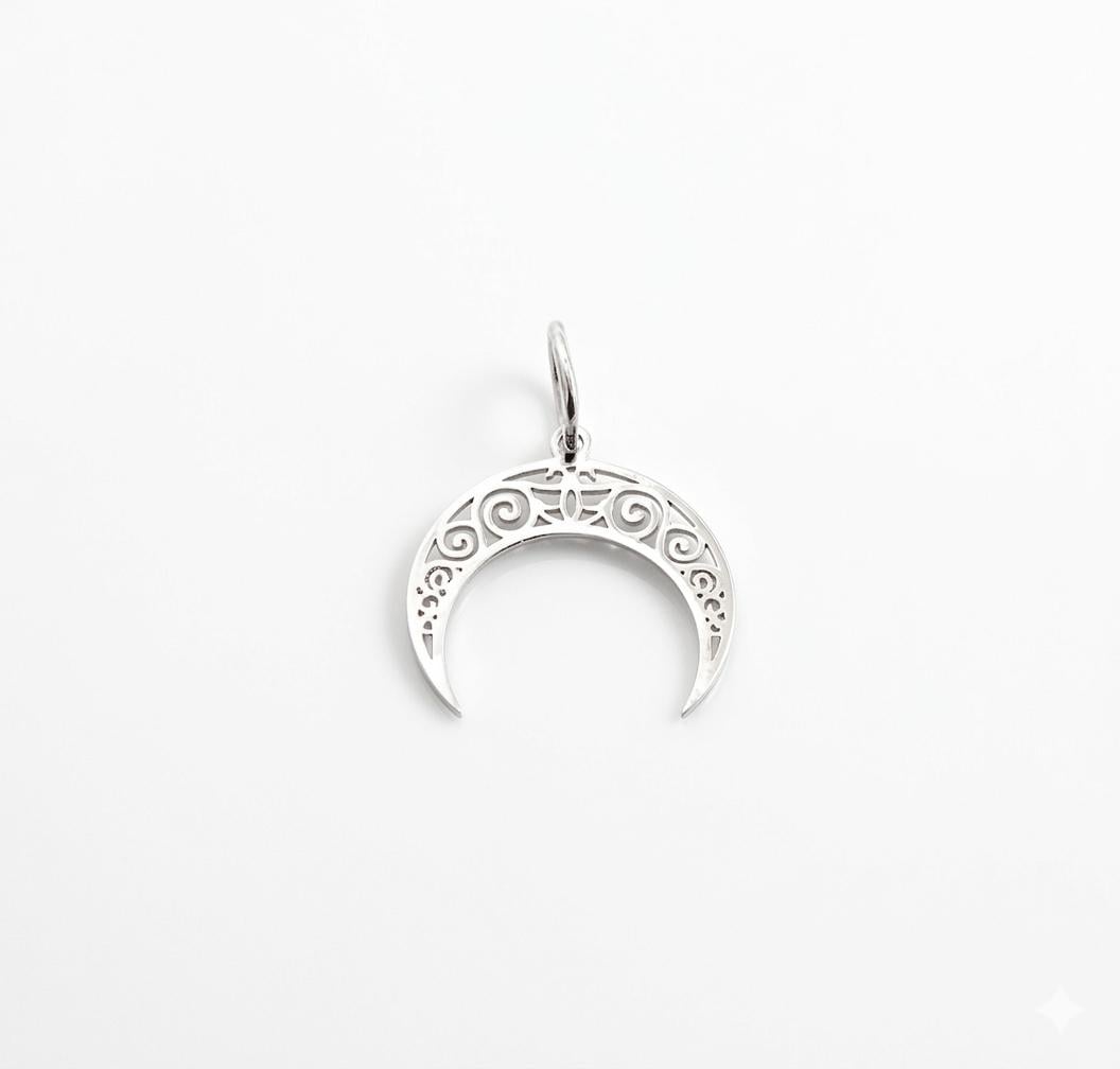Кулон оберег из серебра Maxi Silver 9624 Лунница узорчатая (89624)