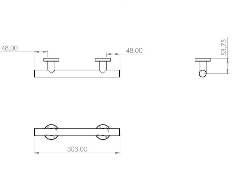 Поручень-ручка Maxiflow 30 см D25 4822.2530P.304.00 - фото 3 Поручень-ручка Maxiflow 30 см D25 4822.2530P.304.00 - фото 3