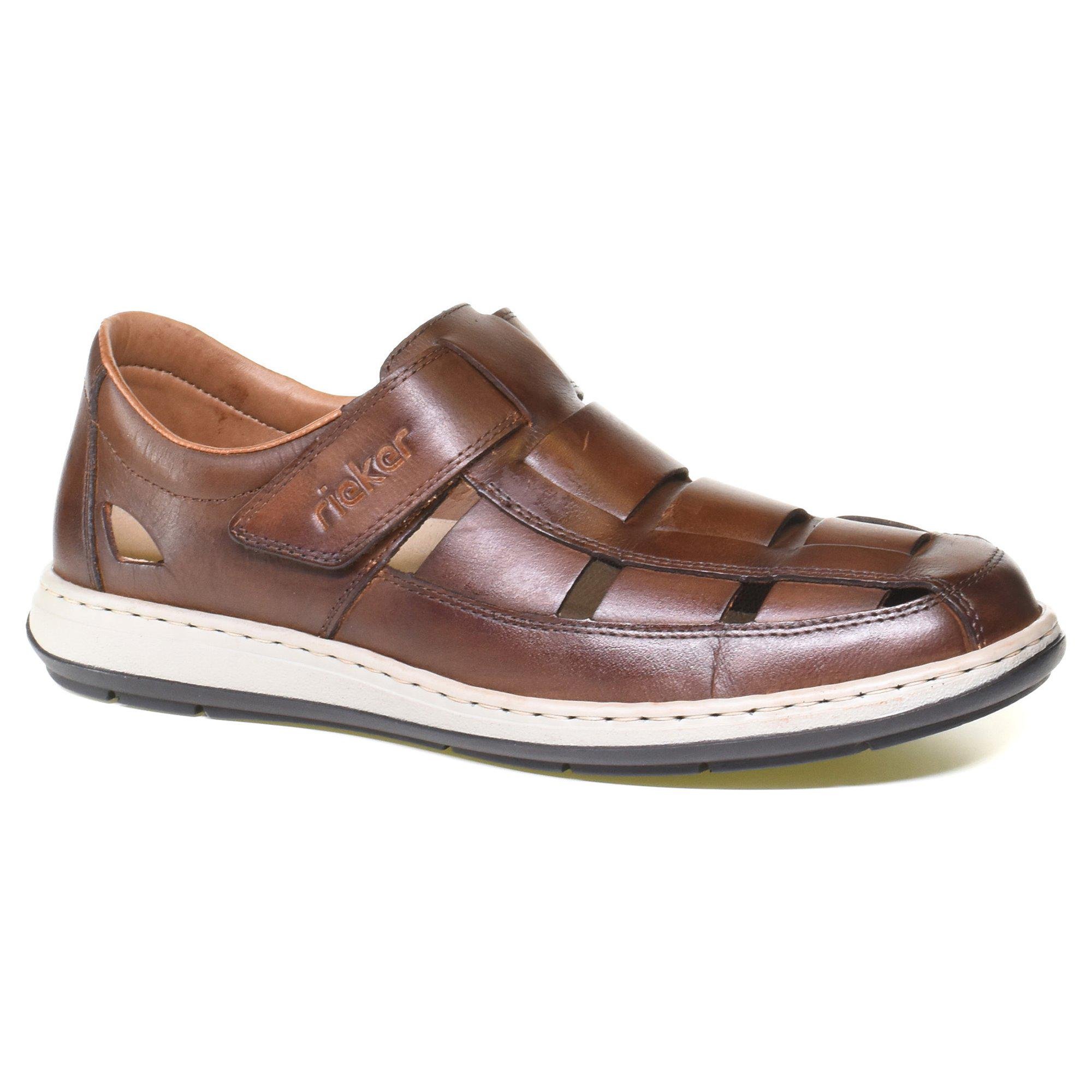 Туфли мужские весенние повседневные Rieker р. 43 Темно-коричневый (89080-43)