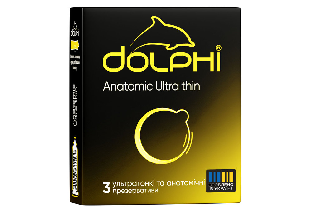 Презервативи Dolphi Anatomic Ultra thin надтонкі 3 шт. (ПDК00025)