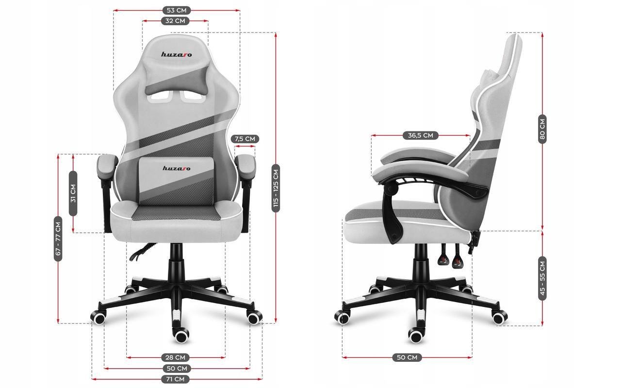 Кресло компьютерное Huzaro Force 4,4 White (11824922) - фото 9 Кресло компьютерное Huzaro Force 4,4 White (11824922) - фото 9