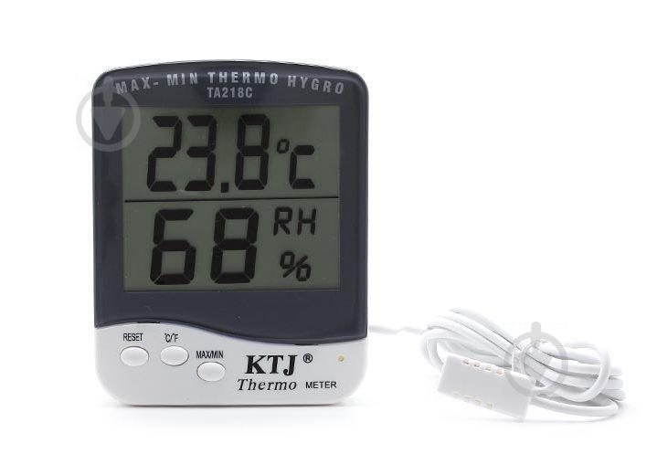 Термогигрометр KTJ Thermo TA218C с выносным датчиком температуры и влажности Белый (20053100204) Термогигрометр KTJ Thermo TA218C с выносным датчиком температуры и влажности Белый (20053100204)