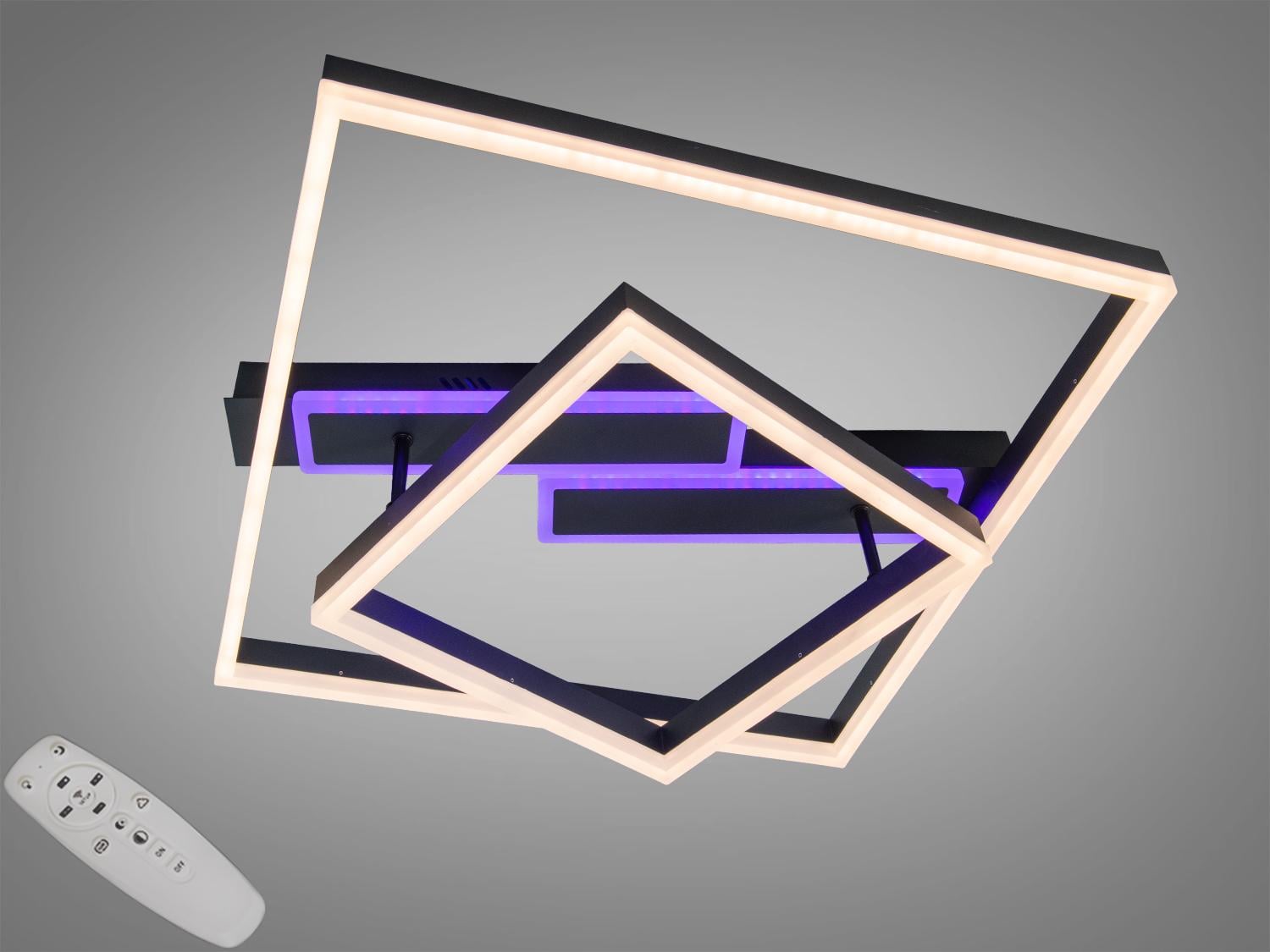 Люстра потолочная LED Diasha/пульт/димер/85W Черный (2548BK LED 3color dimmer)