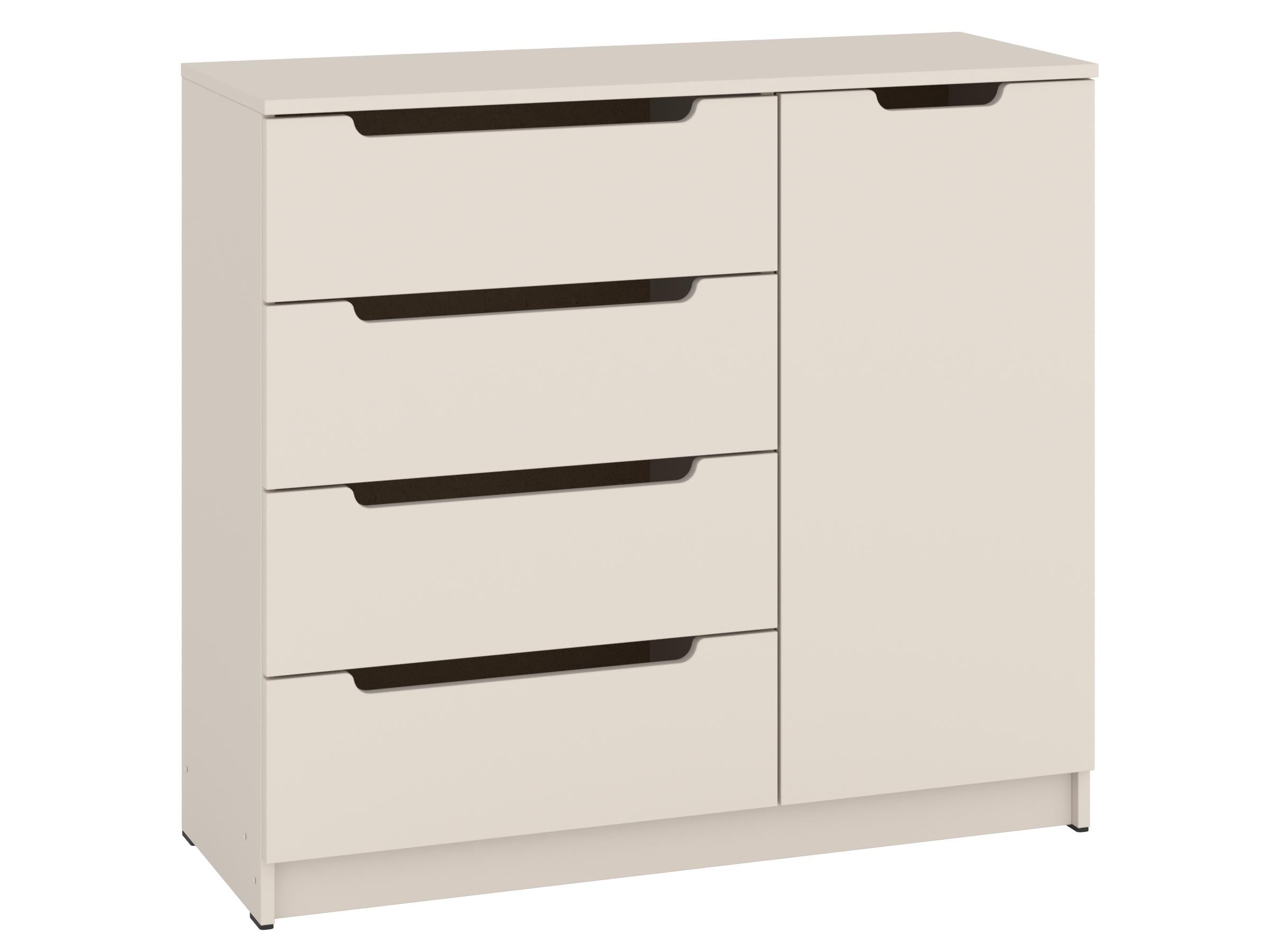 Комод с ящиками PEHOTIN ЭКО К-4+1 ДСП 100х38х90 см Кашемир (PN-100579)