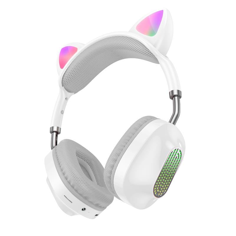 Наушники HOCO Skill cat ear BT headphones ESD13 | BT5.3 Type-C 7h White (562226)