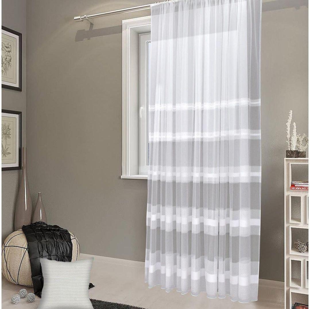 Ткань для тюля с белыми горизонтальными полосами (8506788)