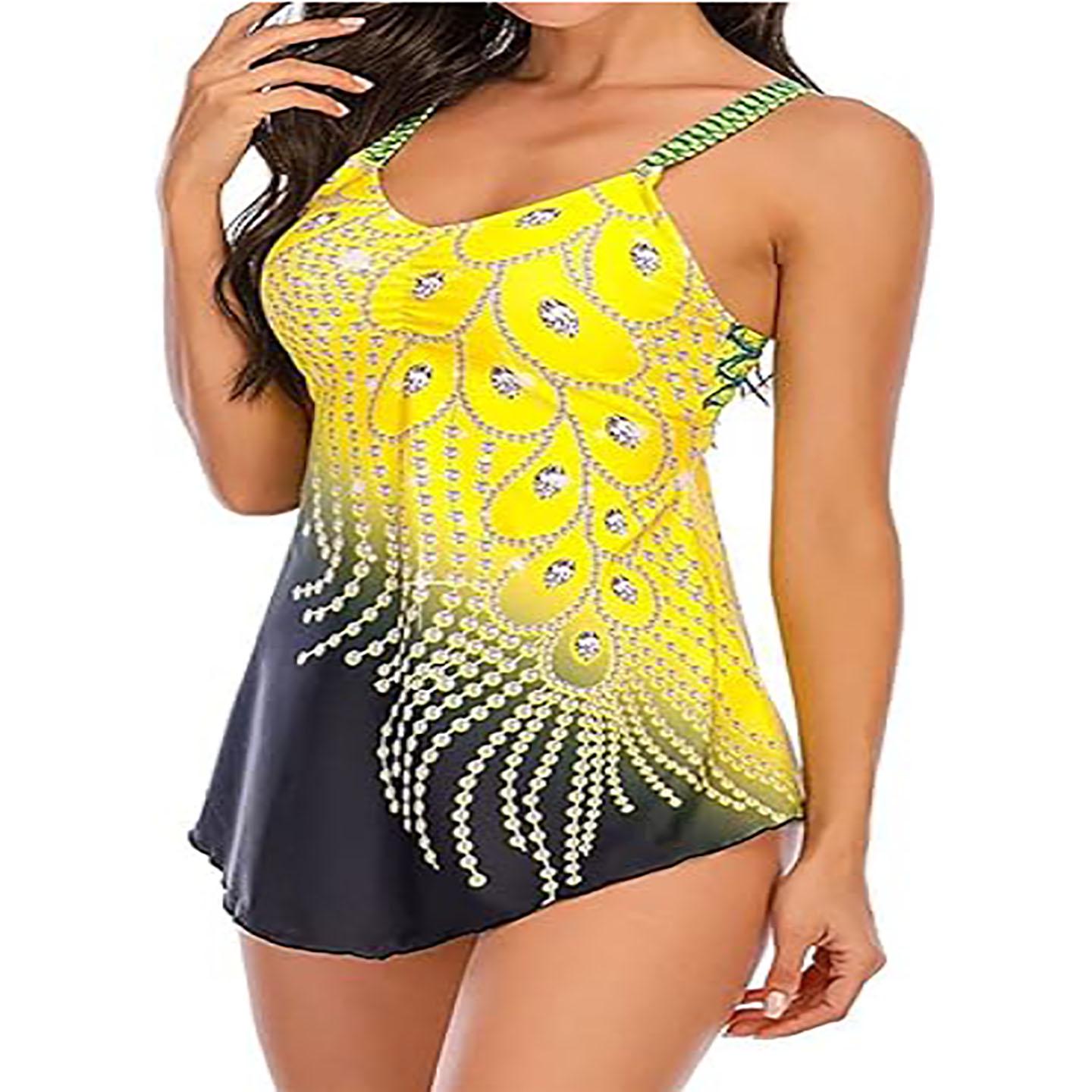 Купальник-платье женское раздельное танкини платье женское раздельное танкини XL Желтый (2469) - фото 2 Купальник-платье женское раздельное танкини платье женское раздельное танкини XL Желтый (2469) - фото 2