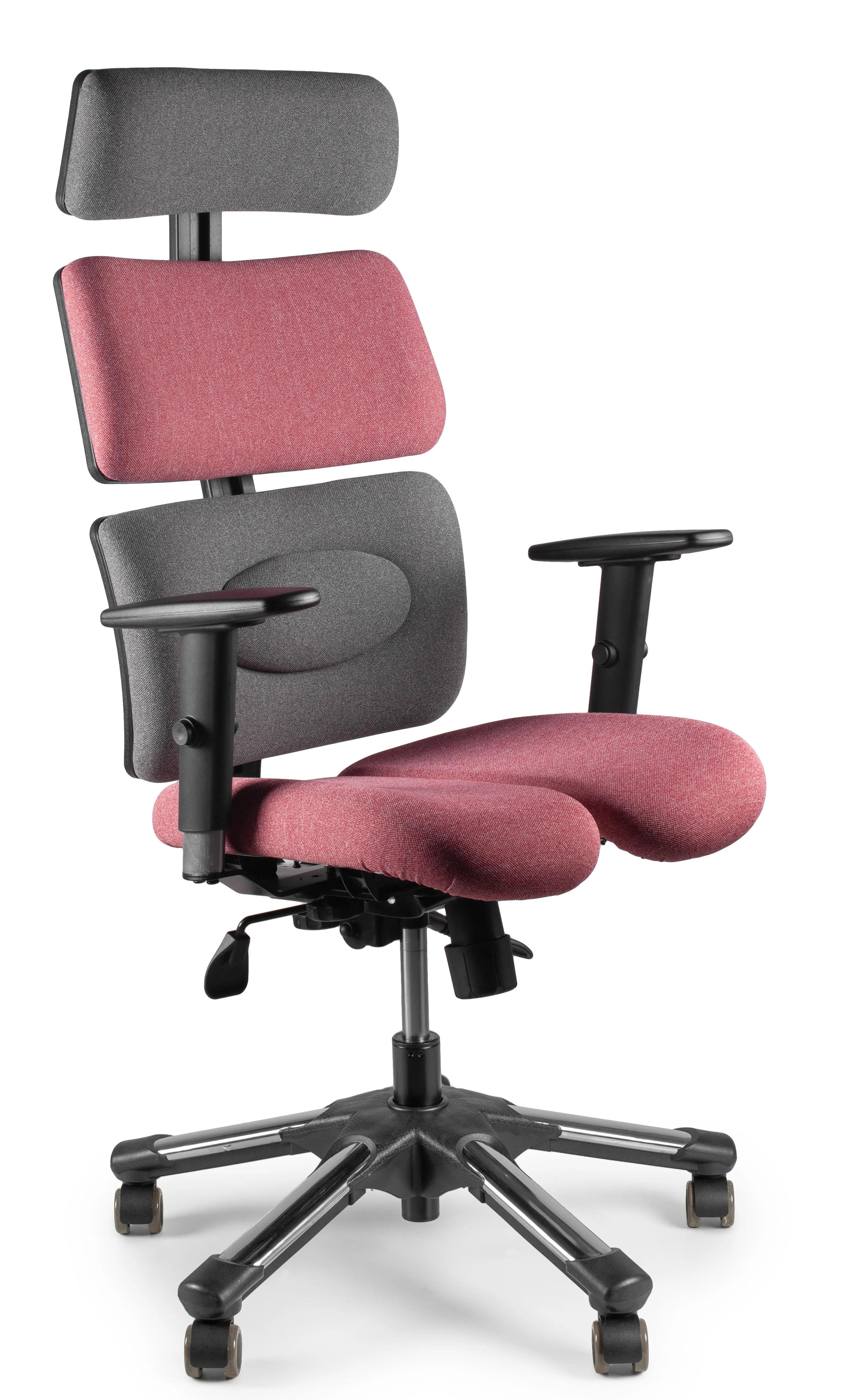 офисное кресло Barsky Hara Doctor gold эргономичное с динамическим сиденьем White/Grey/Pink (BHD-05)