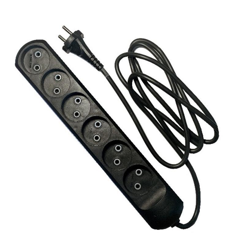 Подовжувач Neomax 3 м 6 гнізд без заземлення Чорний (NX510603) - фото 1 Подовжувач Neomax 3 м 6 гнізд без заземлення Чорний (NX510603) - фото 1