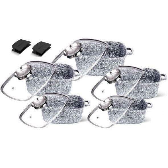 Набір каструль з гранітним антипригарним покриттям Edenberg EB-3987 10 пр. Набір каструль з гранітним антипригарним покриттям Edenberg EB-3987 10 пр.