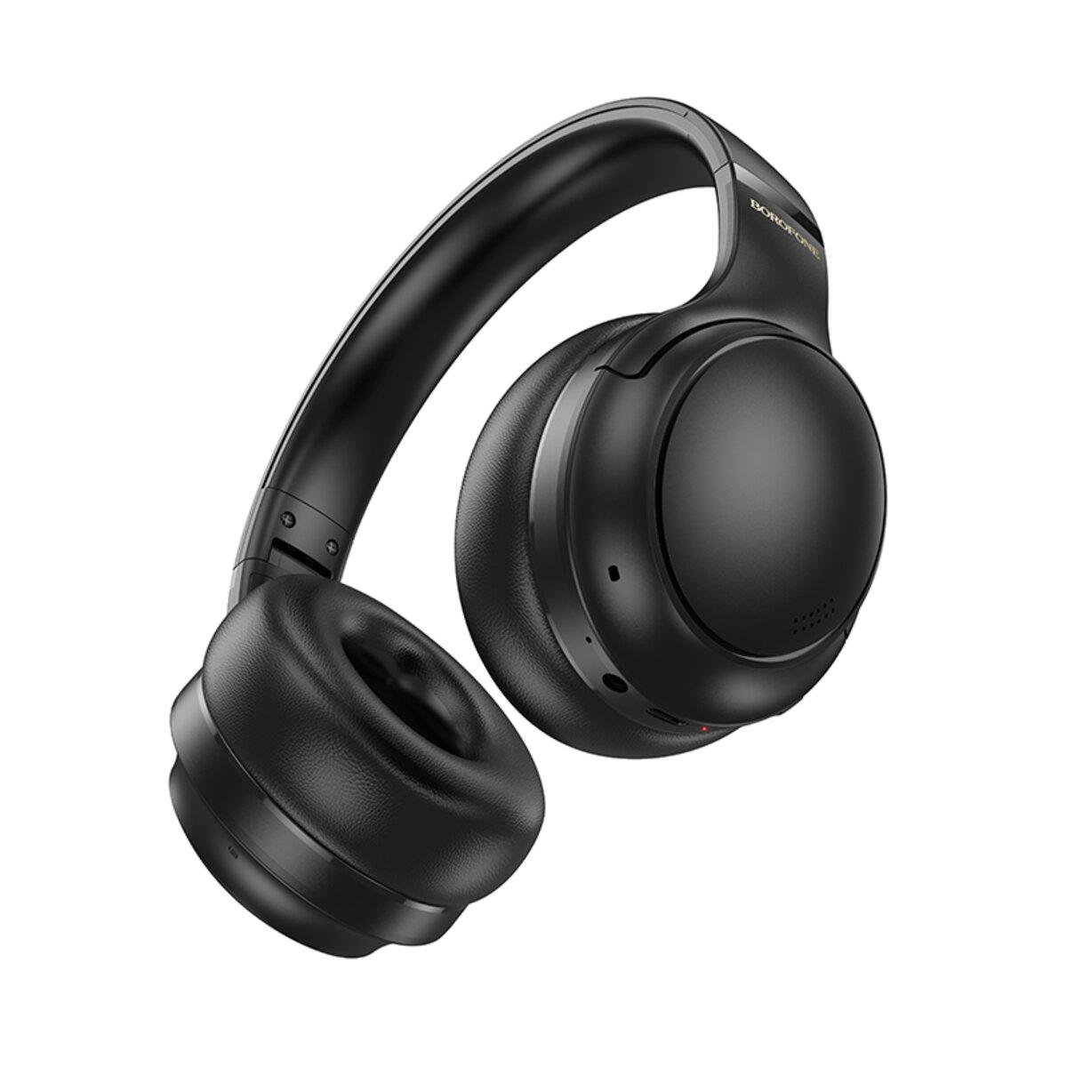 Навушники бездротові Borofone BO29 Plus Alegre Active Noise Reduction BT5.4 Headphones 400 mAh Black (6941991116056) - фото 4