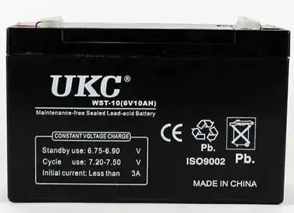 Акумуляторна батарея UKC WST-10 6V 10Ah AGM Чорний (opt-13789)