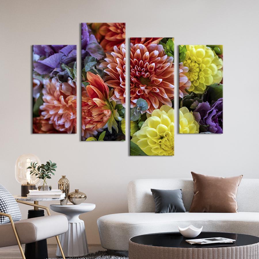 Картина на полотні Багатозахисні осінні квіти 149x106 см (949-42)