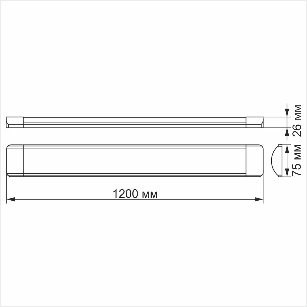 Cветильник линейный TITANUM 36W 1,2 м 6500K (45668) - фото 3