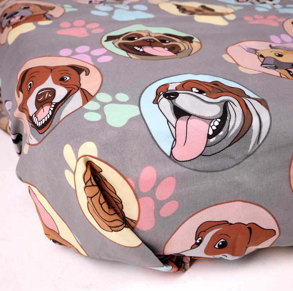 Простынь на резинке Happy Dogs бязь 90х200х25 см (44882069)