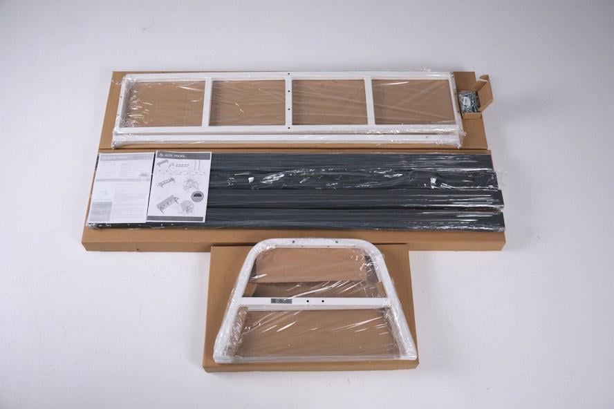 Лавка садова ТОБІ ШО без спинки для дачі/парку 1503х450х650 мм Графітово-Білий - фото 5