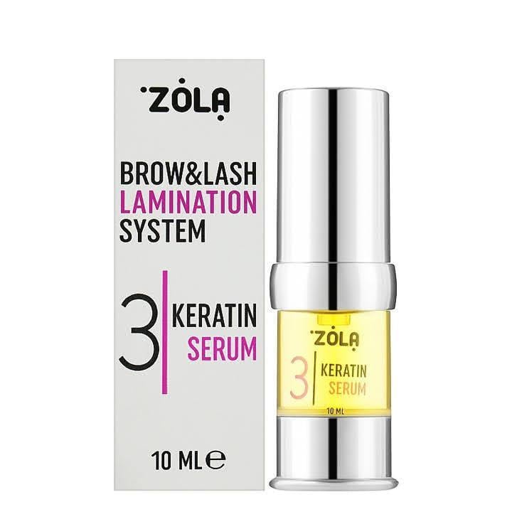 Средство №3 Zola Brow&Lash Keratin Serum для ламинирования бровей и ресниц 10 мл