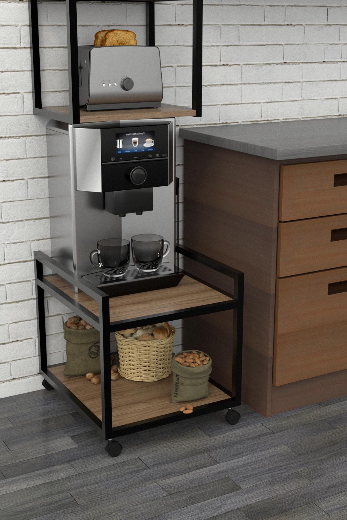 Столик під кухонні прилади EcoLoft Рондо DSP-1228-4 в стилі лофт Монтеверде (29197091) - фото 1