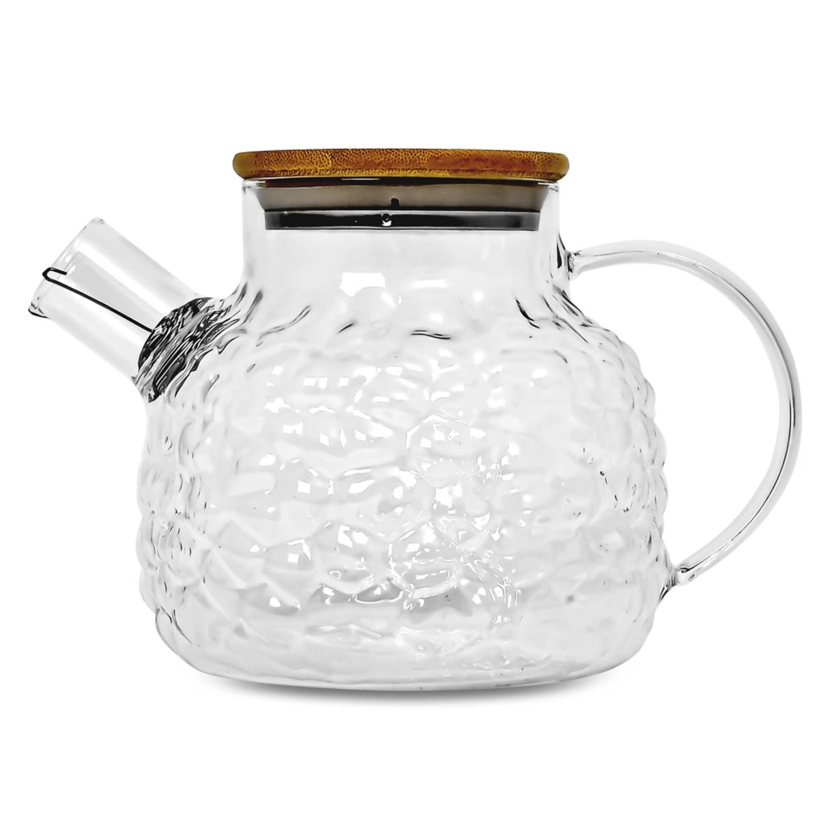 Чайник заварочный Tea&Pot Bubbles с пружиной-ситом и бамбуковой крышкой 1,0 л (R92930)