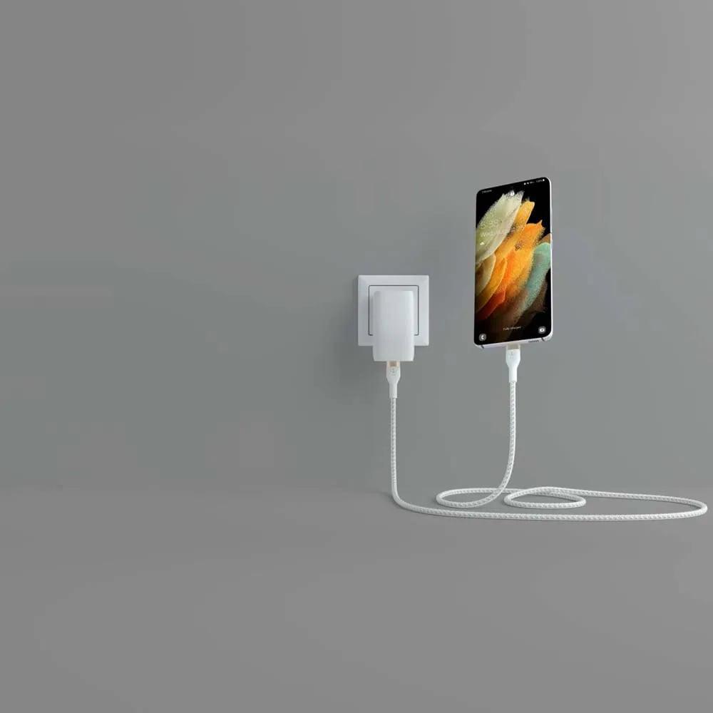 Кабель Belkin USB-C-USB-C в нейлоновому обплетенні 2 м Білий (616427) - фото 8 Кабель Belkin USB-C-USB-C в нейлоновому обплетенні 2 м Білий (616427) - фото 8