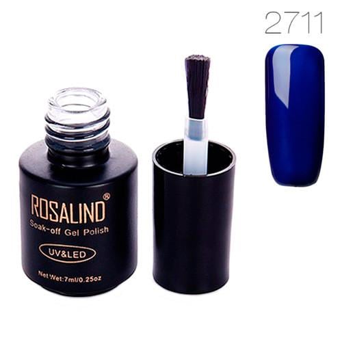 Гель-лак для ногтей маникюра Rosalind 7 мл шеллак для UV LED 2711 Dark Blue (312632)