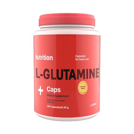 Глютамін для спорту AB PRO L-Glutamine Caps 360 Caps