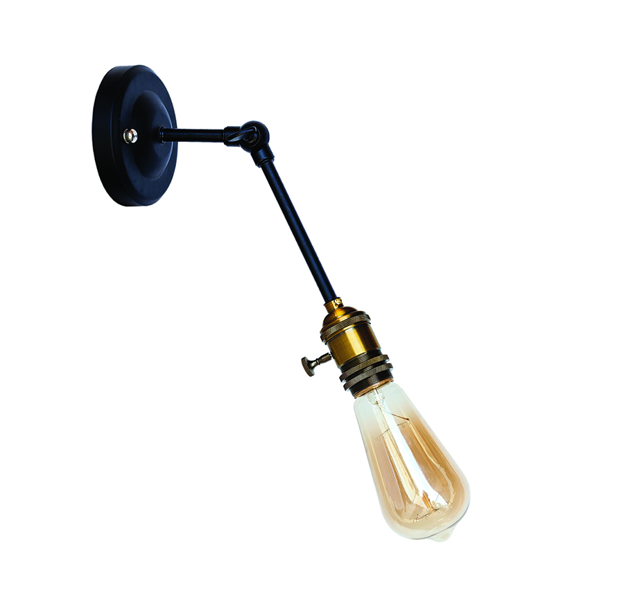 Бра Levistella Lofty индустриальное с патроном AMP15 Черный/Золотой (1963530460)