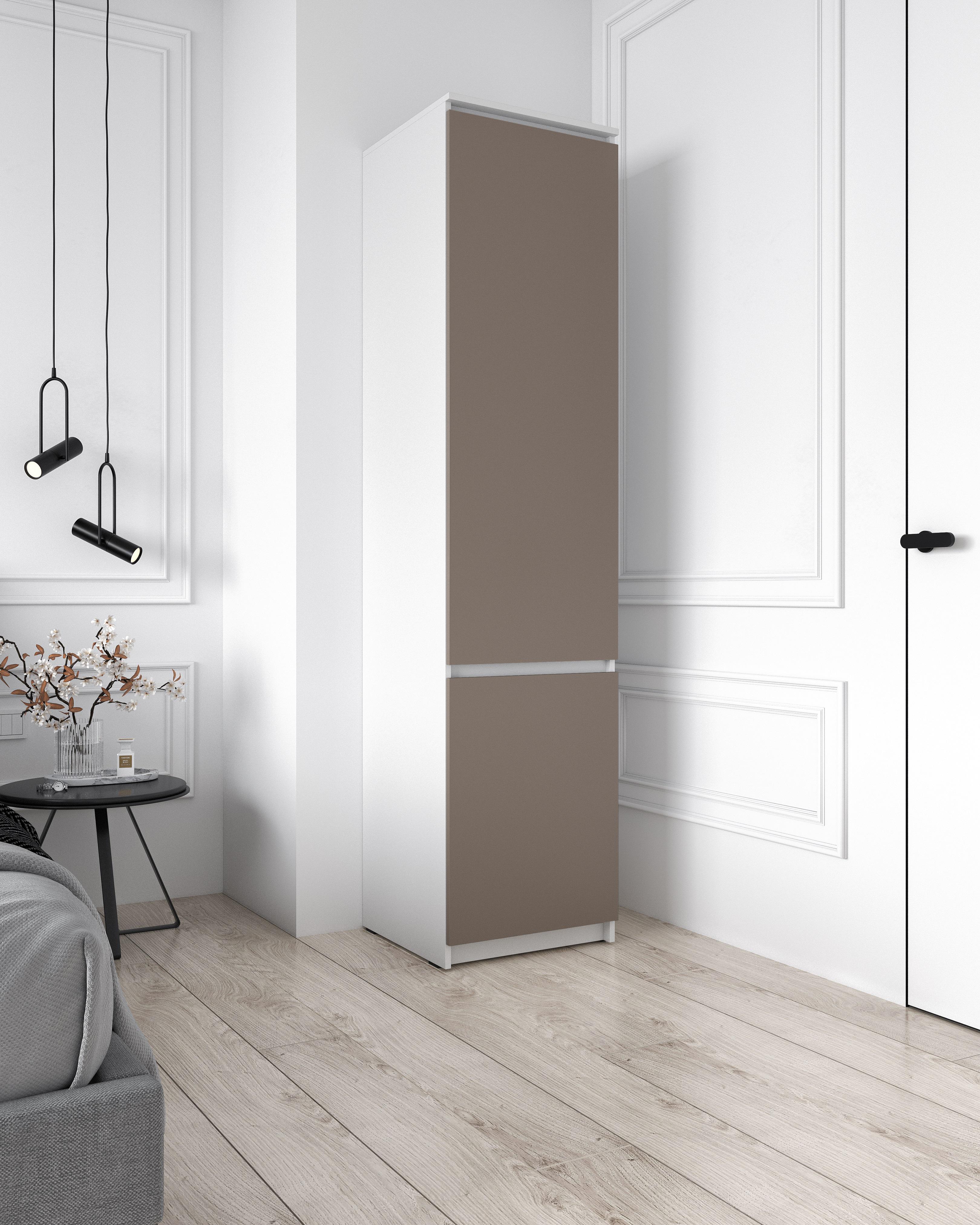 Пенал с полками Moreli T-217 500x2117x498 мм Белый/Капучиновый