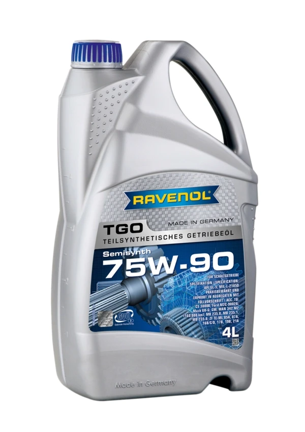 Трансмиссионное масло RAVENOL TGO 75W-90 полусинтетика 4 л (1222105-004)
