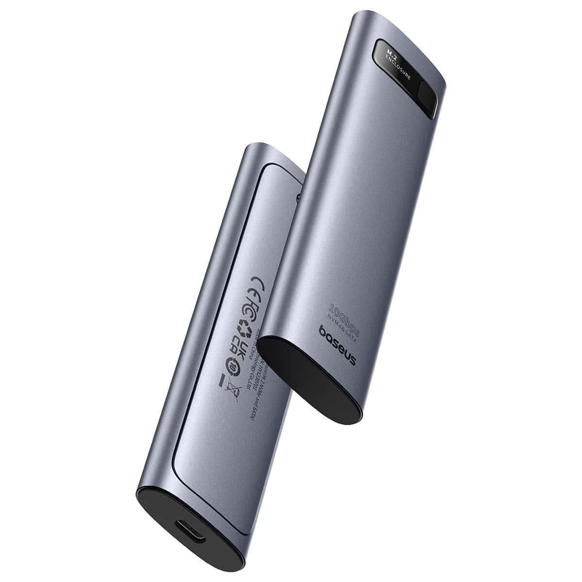 Корпус BASEUS для M.2 NVME та SATA SSD дисків FlyJoy 10 Гбіт/с USB 3.2 Gen2 2280/2260/2242/2230 для PCI-e та NGFF Сірий (B00760600811-00) - фото 18 Корпус BASEUS для M.2 NVME та SATA SSD дисків FlyJoy 10 Гбіт/с USB 3.2 Gen2 2280/2260/2242/2230 для PCI-e та NGFF Сірий (B00760600811-00) - фото 18