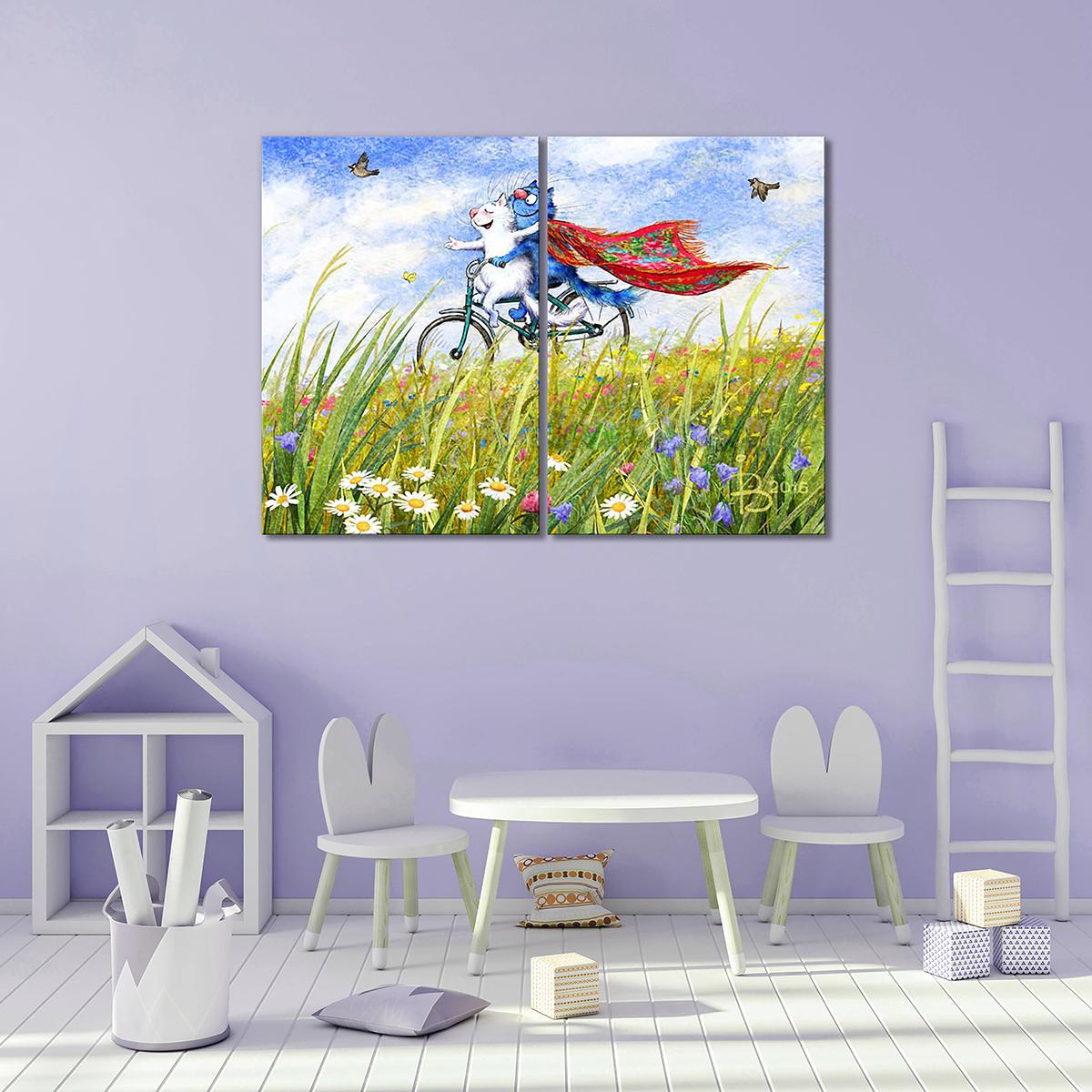 Модульная картина Навстречу весне 2 модуля 60x90 см