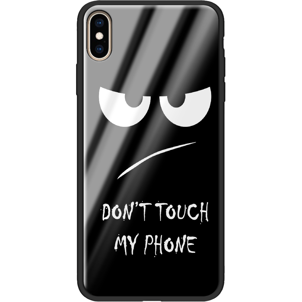 Чехол Boxface iPhone XS Max Don't Touch my Phone Черный силикон со стеклом (35321-up535-37735)
