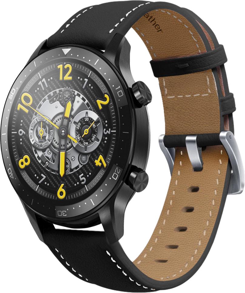 Ремешок кожаный Folsa для Realme Watch S Pro Black (31565-2B)