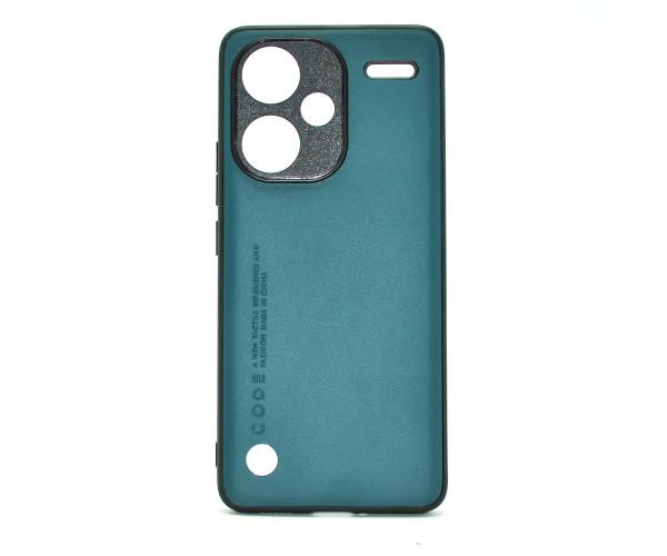 Кожаный чехол - накладка CODE Tactile Experience для Xiaomi Redmi Note 13 Pro Plus Зеленый