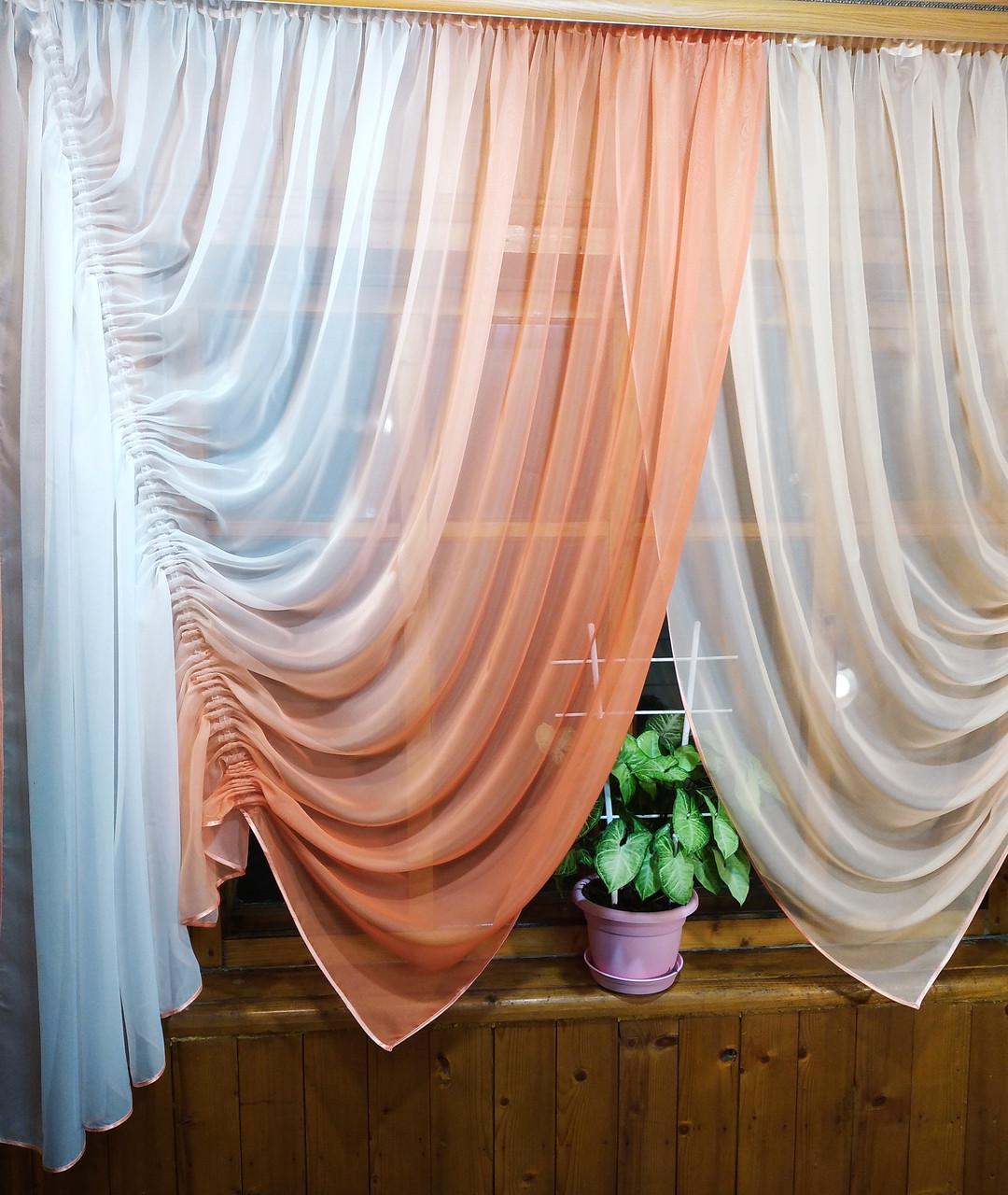 Занавеска короткая готовая Кетрин Персиковый (1566089397) - фото 2 Занавеска короткая готовая Кетрин Персиковый (1566089397) - фото 2