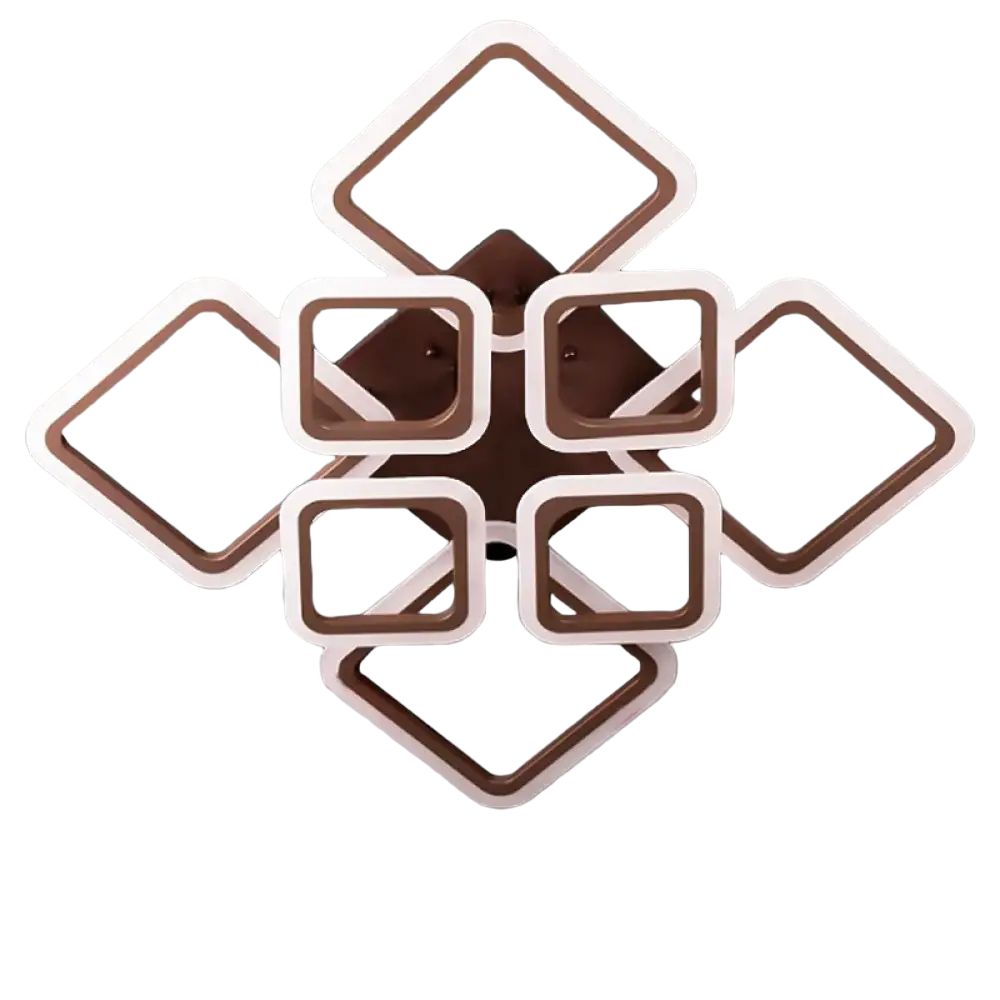 Люстра светодиодная Svet SL-5331/4+4 COFFE DIMMER 192W с пультом Коричневый