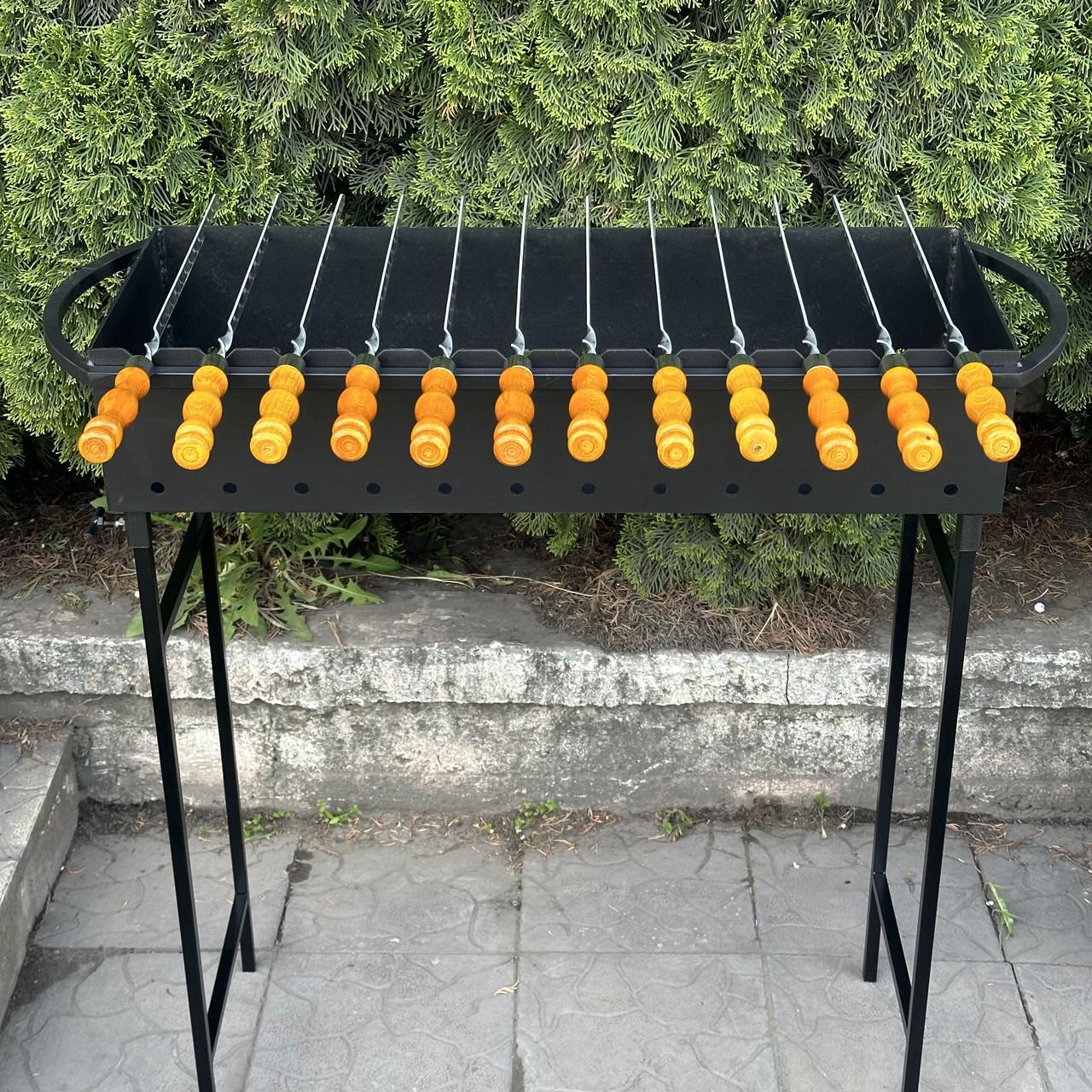 Мангал розбірний Гектор зі знімними ніжками на 12 шампурів 3 мм (MN12-3) - фото 9