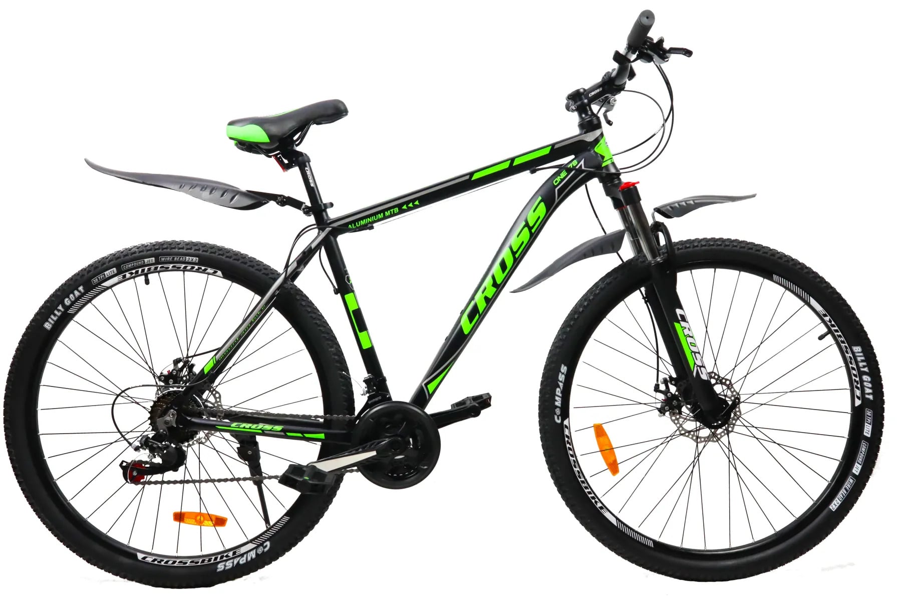 Велосипед горный Cross Hunter 29" 20" Черный/Зеленый (1fdee0c6)