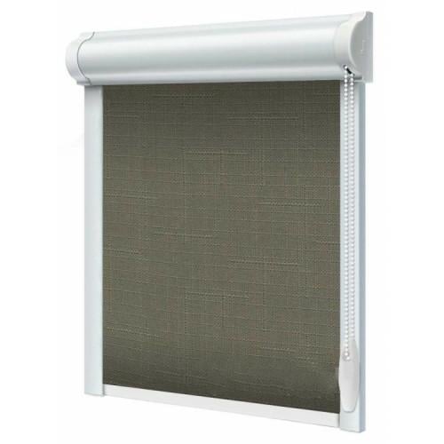 Рулонная штора Wenster Лен 7440 72,5х210 см закрытого типа П-образная Серо-коричневый (в37019849)