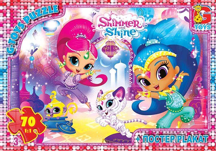 Пазл G Toys Шиммер и Шайн 70 элементов с постером в коробке (111661)