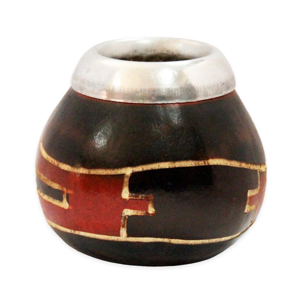 Калабас для мате из тыквы 200 мл Орнамент (21-CA-UK-14-1)