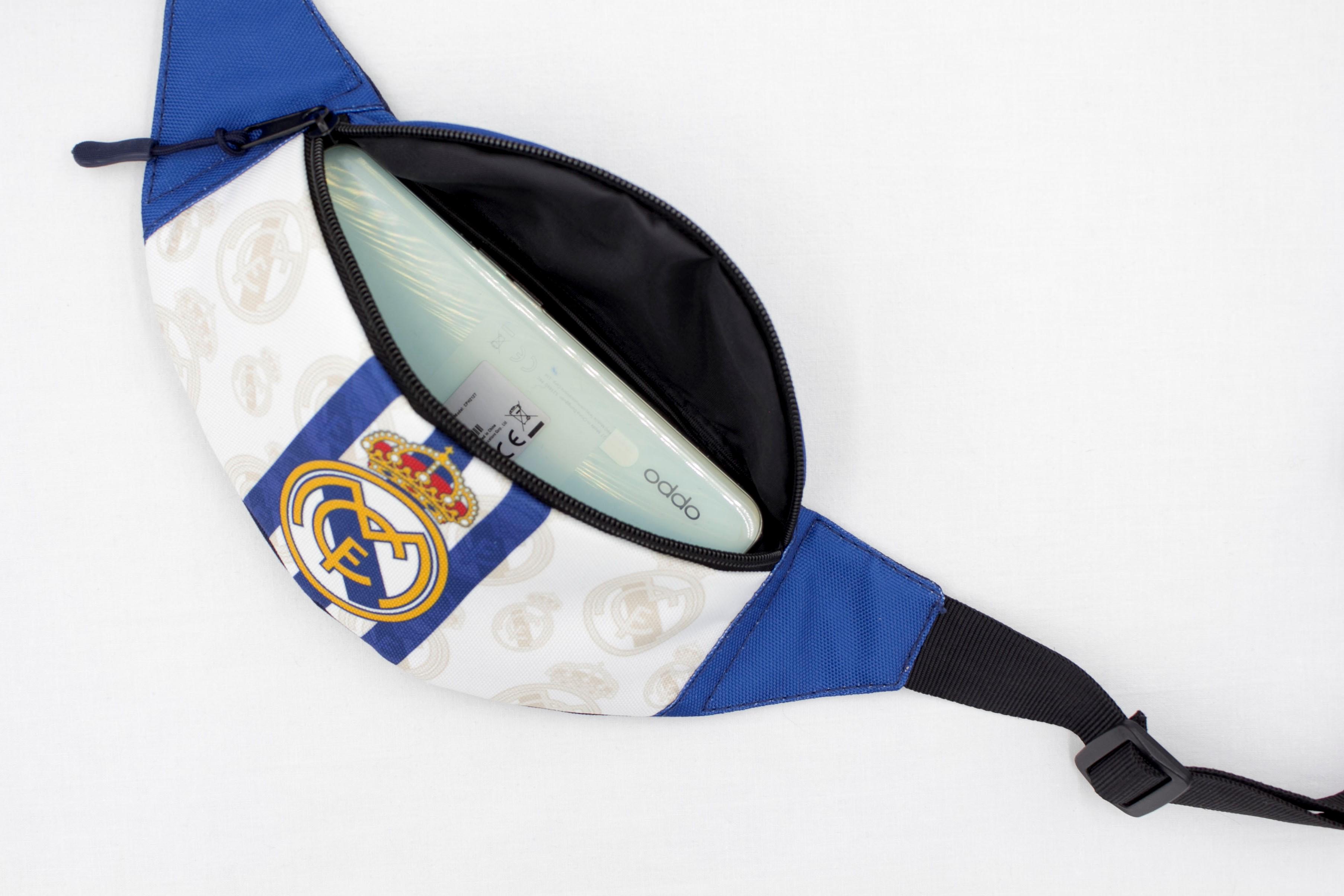 Бананка для хлопчика з регулюючим ремінцем 4-8 років ФК Реал Мадрид Синьо-білий (Д-030) - фото 2 Бананка для хлопчика з регулюючим ремінцем 4-8 років ФК Реал Мадрид Синьо-білий (Д-030) - фото 2