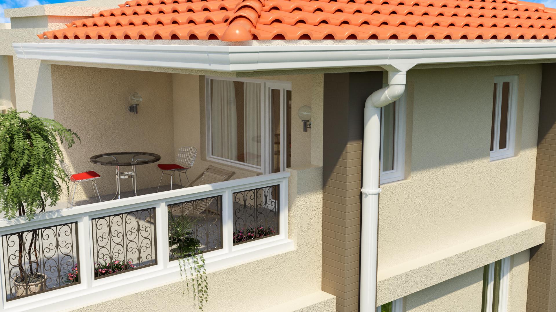 Водосточный желоб Elegance 140 3 м RAL 9010 (11555879) - фото 3 Водосточный желоб Elegance 140 3 м RAL 9010 (11555879) - фото 3