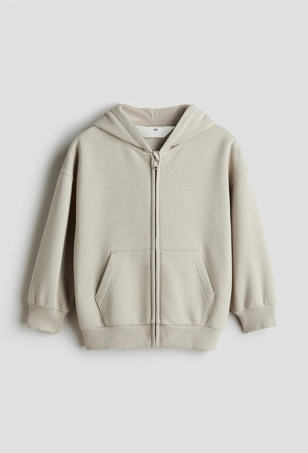 Толстовка дитяча тепла з капюшоном для хлопчика H&M 92 см Бежевий (25120506A)
