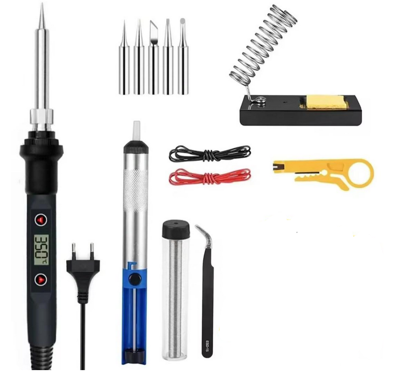 Паяльный набор JCD 908S с ЖК-дисплеем в кейсе