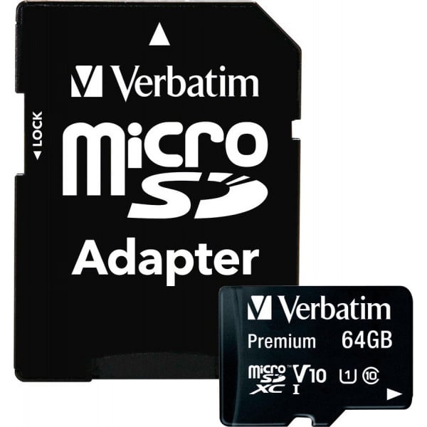 Карта пам'яті Verbatim microSDXC 128GB Class 10 UHS-I + SD адаптер (44085)