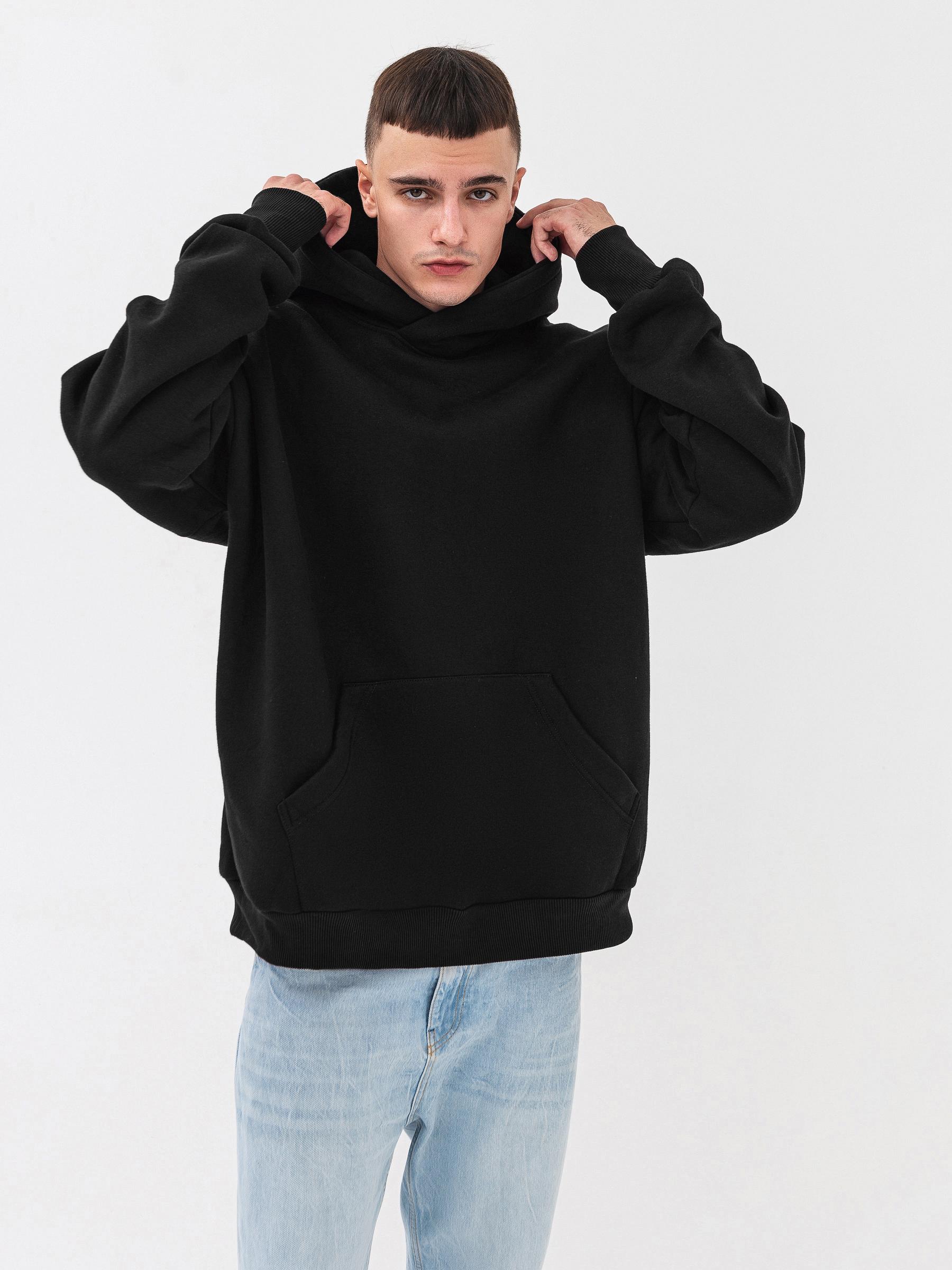 Худі оверсайз утеплене Ray U0404 UNISEX Oversize Чорний